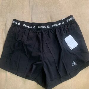 Reebok Black Athletic Shorts with Elastic Waistband